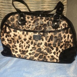 Grace Adele Leopard top zipper bag